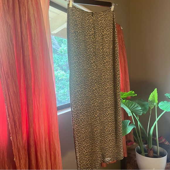 Vintage Mark Wong Nark Cheetah Print, High Slit, Maxi Skirt - Picture 13 of 13